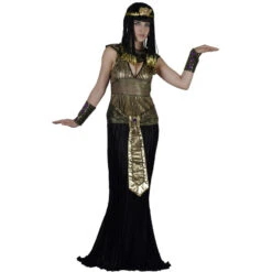 Elegant Costume Noir Et Doré De Reine Egyptienne 11 Elegant Costume Noir Et Doré De Reine Egyptienne -Boutique De Carnaval D'Halloween Elegant costume noir et dore de reine egyptienne 24034