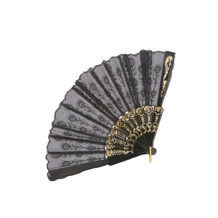 Elegant éventail Noir Et Doré 3 Elegant éventail Noir Et Doré