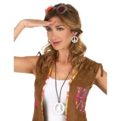 Ensemble Collier Boucles D'oreilles Hippie Argenté 5 Ensemble Collier Boucles D'oreilles Hippie Argenté -Boutique De Carnaval D'Halloween Ensemble collier boucles d oreilles hippie argente 20918