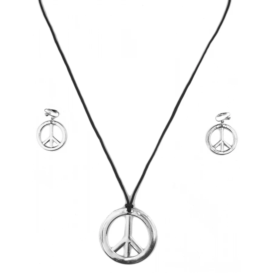 Ensemble Collier Boucles D'oreilles Hippie Argenté 3 Ensemble Collier Boucles D'oreilles Hippie Argenté