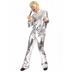 Ensemble De Chanteur Disco Argenté