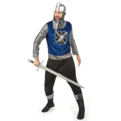 Ensemble De Chevalier Médiéval Bleu Pour Homme -Boutique De Carnaval D'Halloween Ensemble de chevalier medieval bleu pour homme 27118