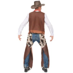 Ensemble De Cowboy Marron Vachette Pour Homme -Boutique De Carnaval D'Halloween Ensemble de cowboy marron vachette pour homme 35449