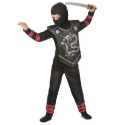 Ensemble De Ninja Dragon Pour Garçon -Boutique De Carnaval D'Halloween Ensemble de ninja dragon pour garcon 14659