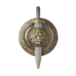 Epée Et Bouclier De Gladiateur Bronze