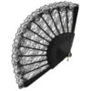 Eventail Noire En Dentelle -Boutique De Carnaval D'Halloween Eventail noire en dentelle 1