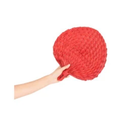 Eventail Rouge En Paille, Uni 5 Eventail Rouge En Paille, Uni -Boutique De Carnaval D'Halloween Eventail rouge en paille uni 34282