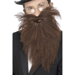 Fausse Longue Barbe Avec Moustaches Chatains