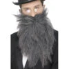 Fausse Longue Barbe Avec Moustaches Grises