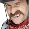 Fausse Moustache De Cow Boy Chatain -Boutique De Carnaval D'Halloween Fausse moustache de cow boy chatain