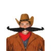 Fausse Moustache Noire Géante De 55cm 2 Fausse Moustache Noire Géante De 55cm -Boutique De Carnaval D'Halloween Fausse moustache noire geante de 55cm