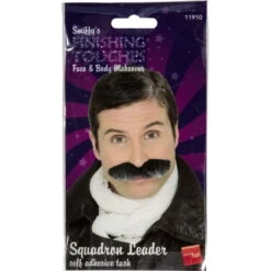 Fausses Moustaches Grises De Militaire 5 Fausses Moustaches Grises De Militaire -Boutique De Carnaval D'Halloween Fausses moustaches grises de militaire 1