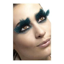 Faux Cils Avec Longues Plumes Et Pois Pastels