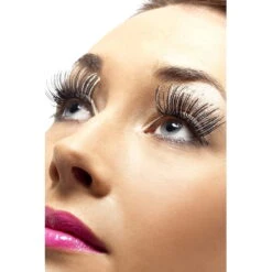 Faux-cils Holographique Noir Blanc -Boutique De Carnaval D'Halloween Faux cils holographique noir blanc 128