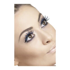 Faux Cils Toile D'araignée à Paillettes Bleues