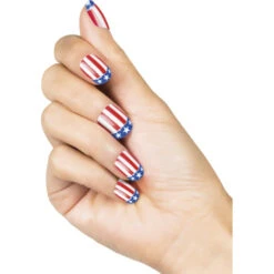 Faux Ongles Drapeau USA