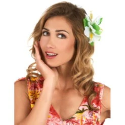 Fleur Blanche Style Hawai Sur Barrette à Cheveux
