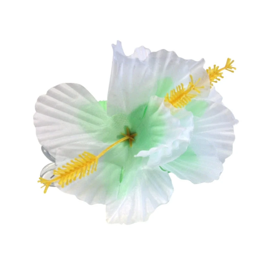 Fleur Blanche Style Hawai Sur Barrette à Cheveux 4 Fleur Blanche Style Hawai Sur Barrette à Cheveux – Image 2