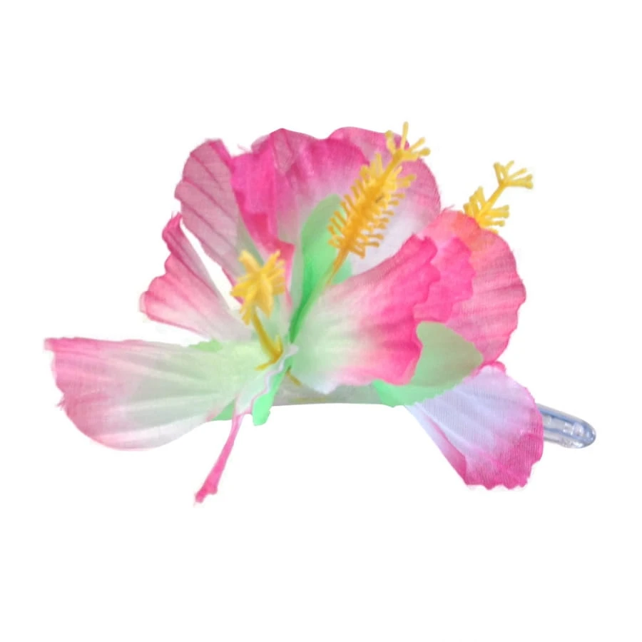 Fleur Rose Des Iles Sur Barrette à Cheveux 4 Fleur Rose Des Iles Sur Barrette à Cheveux – Image 2