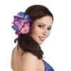 Fleurs D'hibiscus Multicolores Sur Barrette -Boutique De Carnaval D'Halloween Fleurs d hibiscus multicolores sur barrette