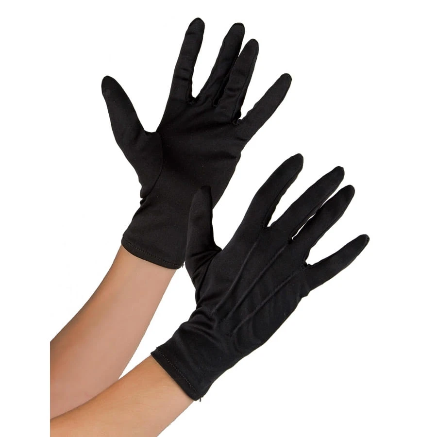 Gants Noirs Unis En Tissu Souple Pour Adulte 3 Gants Noirs Unis En Tissu Souple Pour Adulte