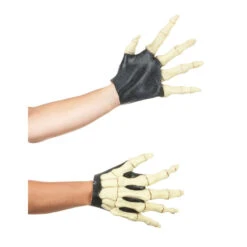 Tunique De Faucheur Pour Adulte -Boutique De Carnaval D'Halloween Gants squelette en latex