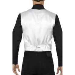 Gilet Argenté à Sequins -Boutique De Carnaval D'Halloween Gilet argente a sequins 1