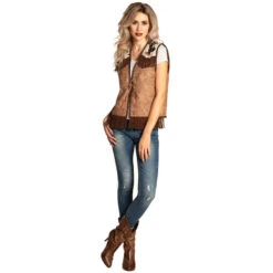 Gilet De Cowgirl Marron Pour Adulte