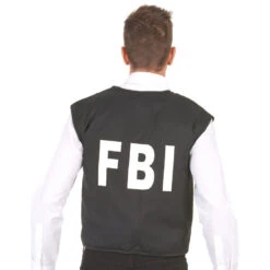 Gilet Noir FBI Pour Homme -Boutique De Carnaval D'Halloween Gilet noir fbi pour homme 31665