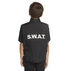 Gilet SWAT Noir Sans Manche Pour Enfant 5 Gilet SWAT Noir Sans Manche Pour Enfant -Boutique De Carnaval D'Halloween Gilet swat noir sans manche pour enfant 49599