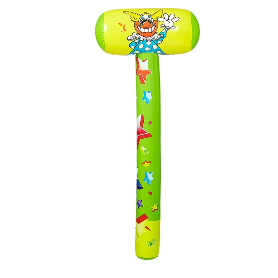 Grand Marteau De Clown Vert Jaune à Gonfler 3 Grand Marteau De Clown Vert Jaune à Gonfler