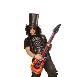 Guitare Gonflable Décorée De Flammes -Boutique De Carnaval D'Halloween Guitare gonflable decoree de flammes 36690