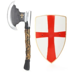 Tenue De Chevalier Croisé Pour Ado 5 Tenue De Chevalier Croisé Pour Ado -Boutique De Carnaval D'Halloween Hache et bouclier de croise pour enfant