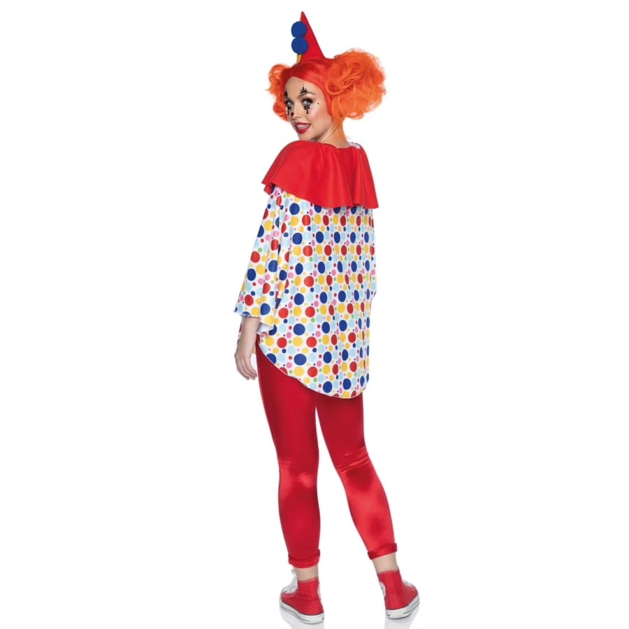 Haut Blanc Et Coloré De Clown Avec Chapeau 4 Haut Blanc Et Coloré De Clown Avec Chapeau – Image 2