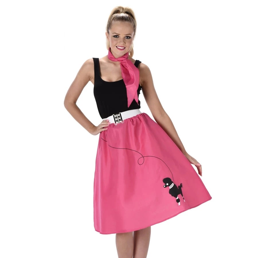 Jupe Années 50 Fuchsia Pour Femme Et Bandana 4 Jupe Années 50 Fuchsia Pour Femme Et Bandana – Image 2