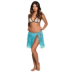 Jupe Courte Hawaïenne En Raphia Pour Adulte -Boutique De Carnaval D'Halloween Jupe courte hawaienne en raphia pour adulte 46657