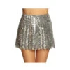 Jupe Disco Argentée à Sequins -Boutique De Carnaval D'Halloween Jupe disco argentee a sequins
