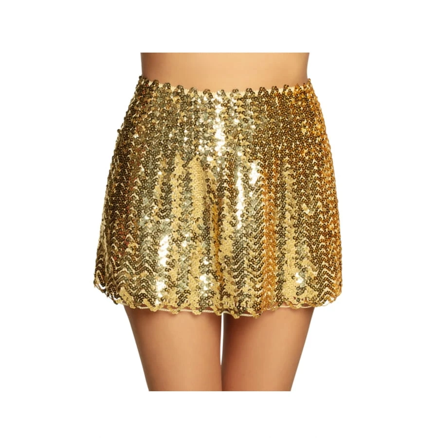 Jupe Disco Dorée à Sequins 3 Jupe Disco Dorée à Sequins
