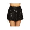 Jupe Disco Noire à Sequins -Boutique De Carnaval D'Halloween Jupe disco noire a sequins