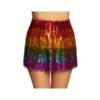 Jupe Multicolore à Sequins Pour Femme -Boutique De Carnaval D'Halloween Jupe multicolore a sequins pour femme