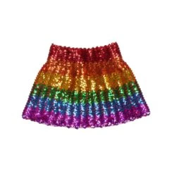 Jupe Multicolore à Sequins Pour Femme -Boutique De Carnaval D'Halloween Jupe multicolore a sequins pour femme 65597