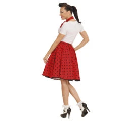 Jupe Rouge à Pois Avec Foulard, Années 50 7 Jupe Rouge à Pois Avec Foulard, Années 50 -Boutique De Carnaval D'Halloween Jupe rouge a pois avec foulard annees 50 36804