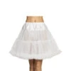 Jupon Mi-long En Voile Blanc Pour Adulte 2 Jupon Mi-long En Voile Blanc Pour Adulte -Boutique De Carnaval D'Halloween Jupon mi long en voile blanc pour adulte