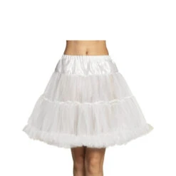 Jupon Mi-long En Voile Blanc Pour Adulte