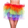 Jupon Multicolore En Tulle, 5 Rangées 2 Jupon Multicolore En Tulle, 5 Rangées -Boutique De Carnaval D'Halloween Jupon multicolore en tulle 5 rangees