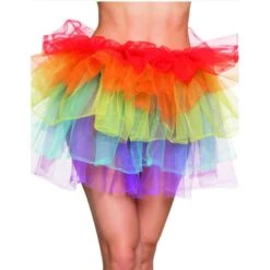 Jupon Multicolore En Tulle, 5 Rangées