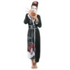 Kimono De Geisha Noir Pour Femme -Boutique De Carnaval D'Halloween Kimono de geisha noir pour femme