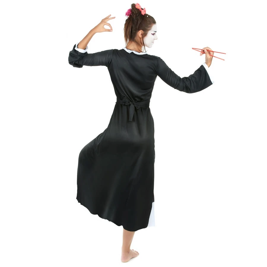 Kimono De Geisha Noir Pour Femme 5 Kimono De Geisha Noir Pour Femme – Image 3