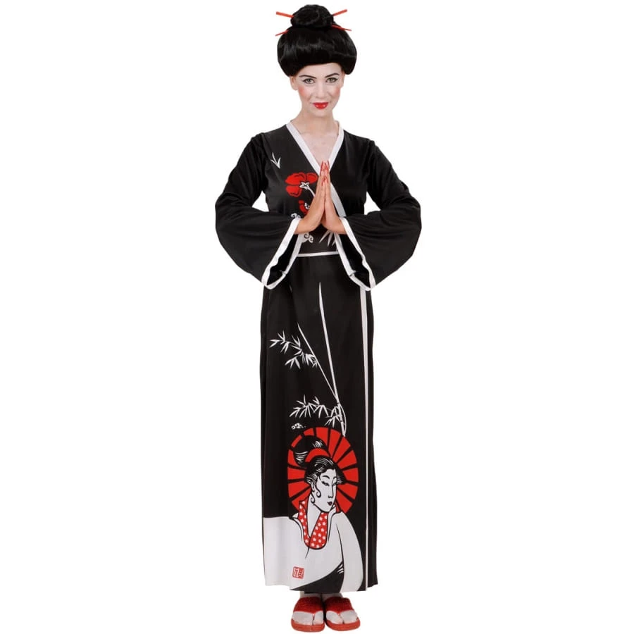 Kimono De Geisha Noir Pour Femme 6 Kimono De Geisha Noir Pour Femme – Image 4