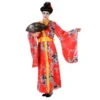 Kimono Rouge Motifs Fleuris Pour Femme 2 Kimono Rouge Motifs Fleuris Pour Femme -Boutique De Carnaval D'Halloween Kimono rouge motifs fleuris pour femme